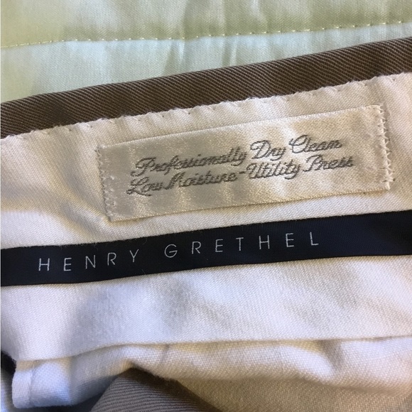 HENRY GRETEL men’s taupe pants 32 x 30. Pleated front. dry clean. - Picture 4 of 6